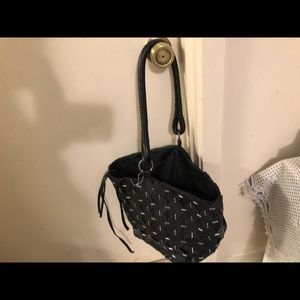 Black Leather Purse Liviana Conti